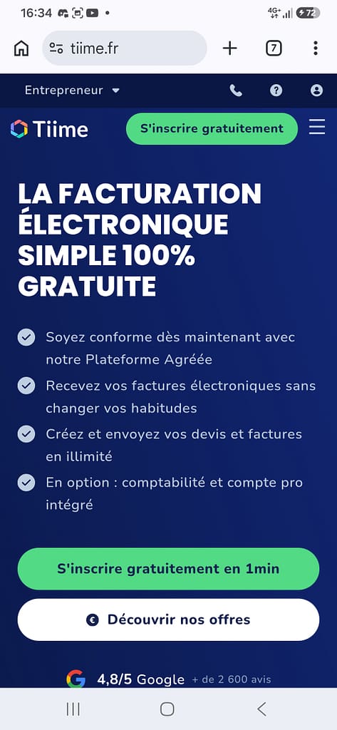 Tiime – L'excellence de la gestion mobile Screenshot 20260626 163446 Chrome