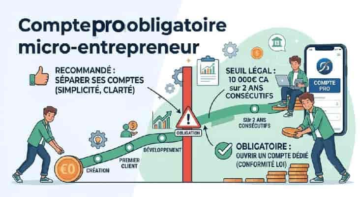 quand le compte professionnel dédié devient incontournable pour une micro entreprise